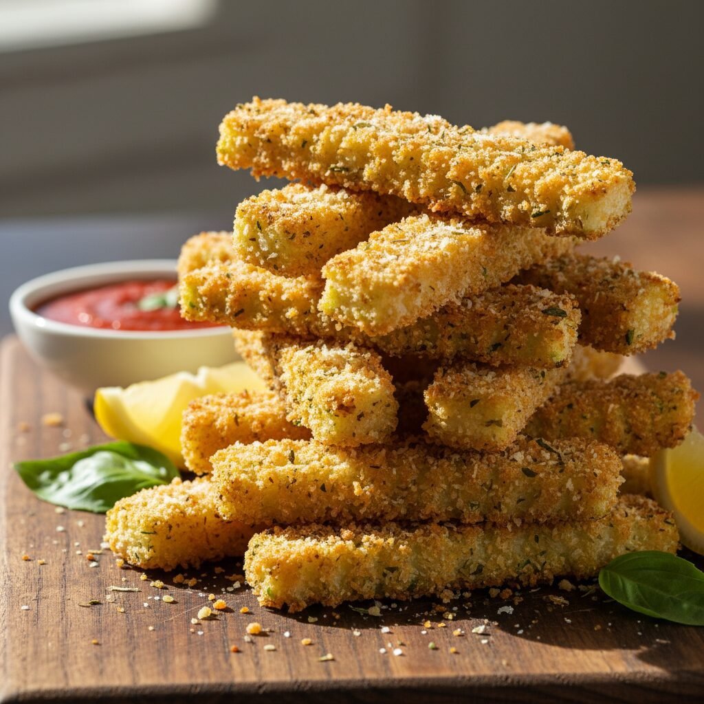 The Ultimate Crispy Air Fryer Zucchini Fries With Parmesan Crust
