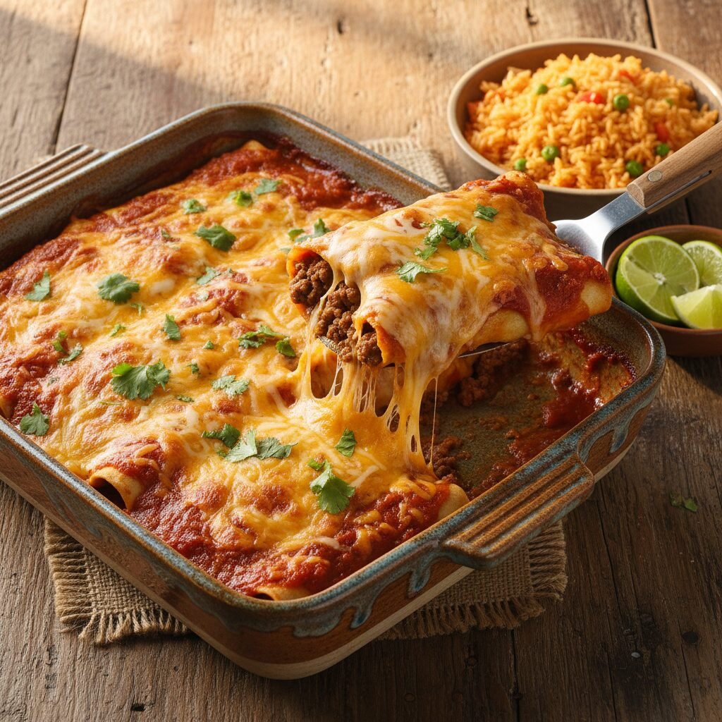 The Ultimate Cheesy Beef Enchiladas: A Weeknight Family Favorite