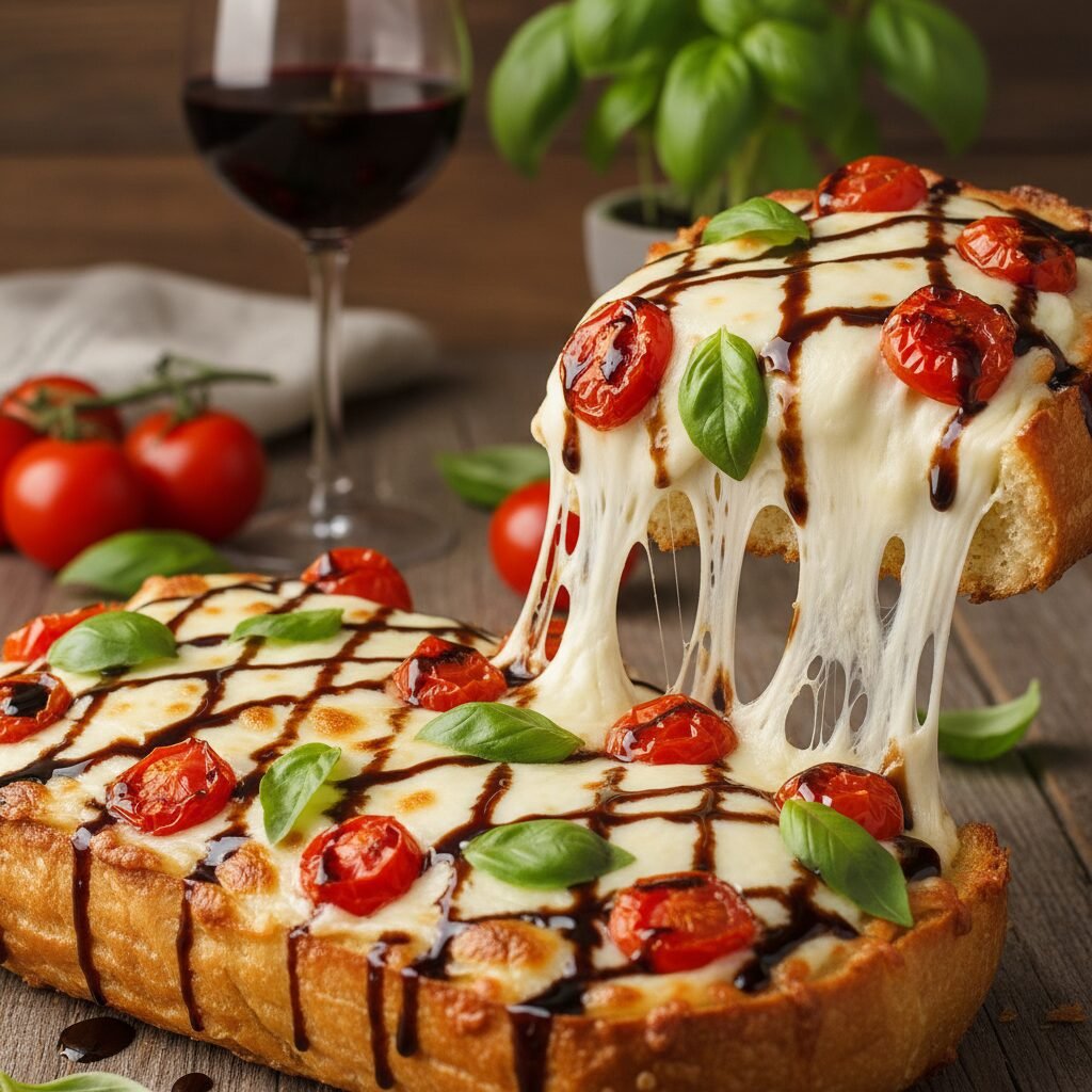 The Ultimate Caprese Garlic Bread: Cheesy, Balsamic Perfection