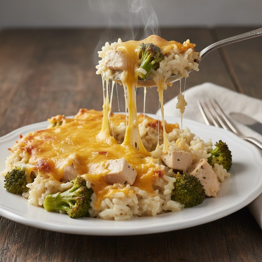 Creamy Cheesy Chicken Broccoli Rice Casserole (No Canned Soup!)