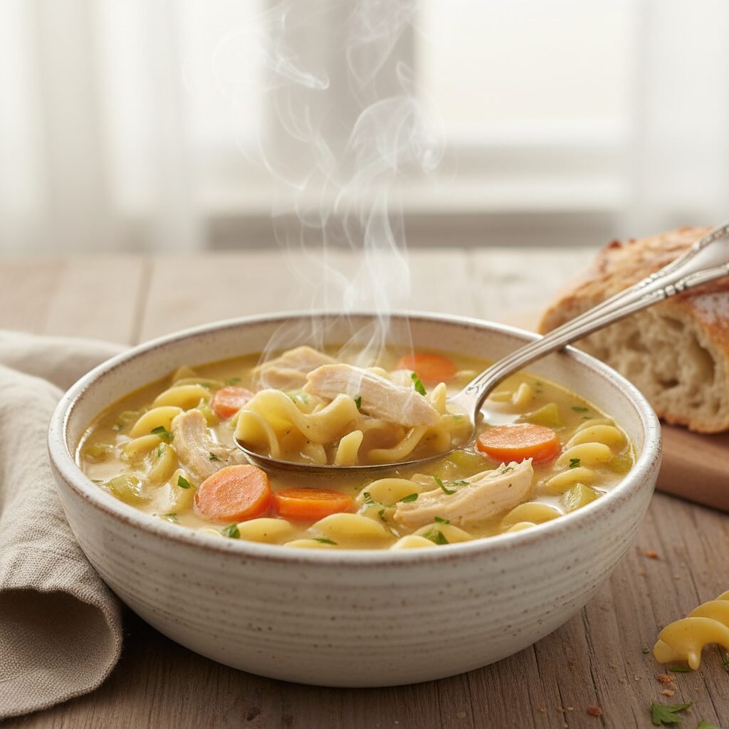 The Ultimate Creamy Chicken Noodle Soup: A Cozy Hug in a Bowl
