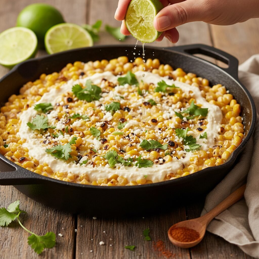 The Best Creamy Cilantro Lime Corn (15 Minute Side!)