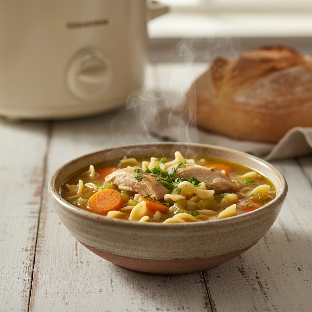 The Ultimate Cozy Crockpot Chicken Noodle Soup: A Hug in a Bowl