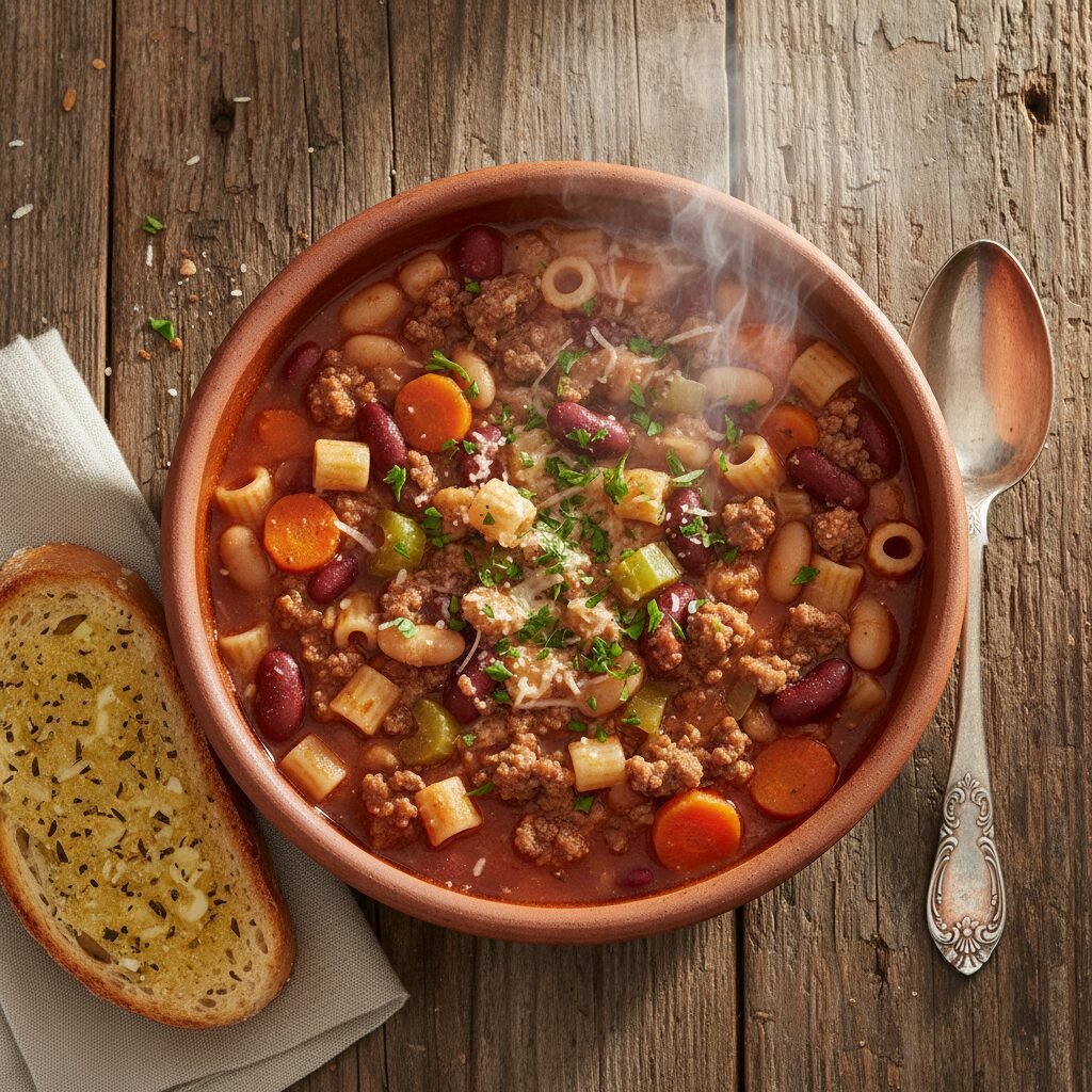 The Ultimate Crockpot Pasta Fagioli Soup (Better Than Olive Garden!)