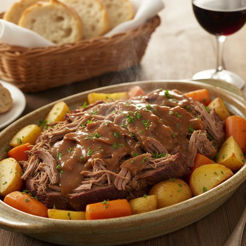 The Ultimate Melt-in-Your-Mouth Crockpot Pot Roast