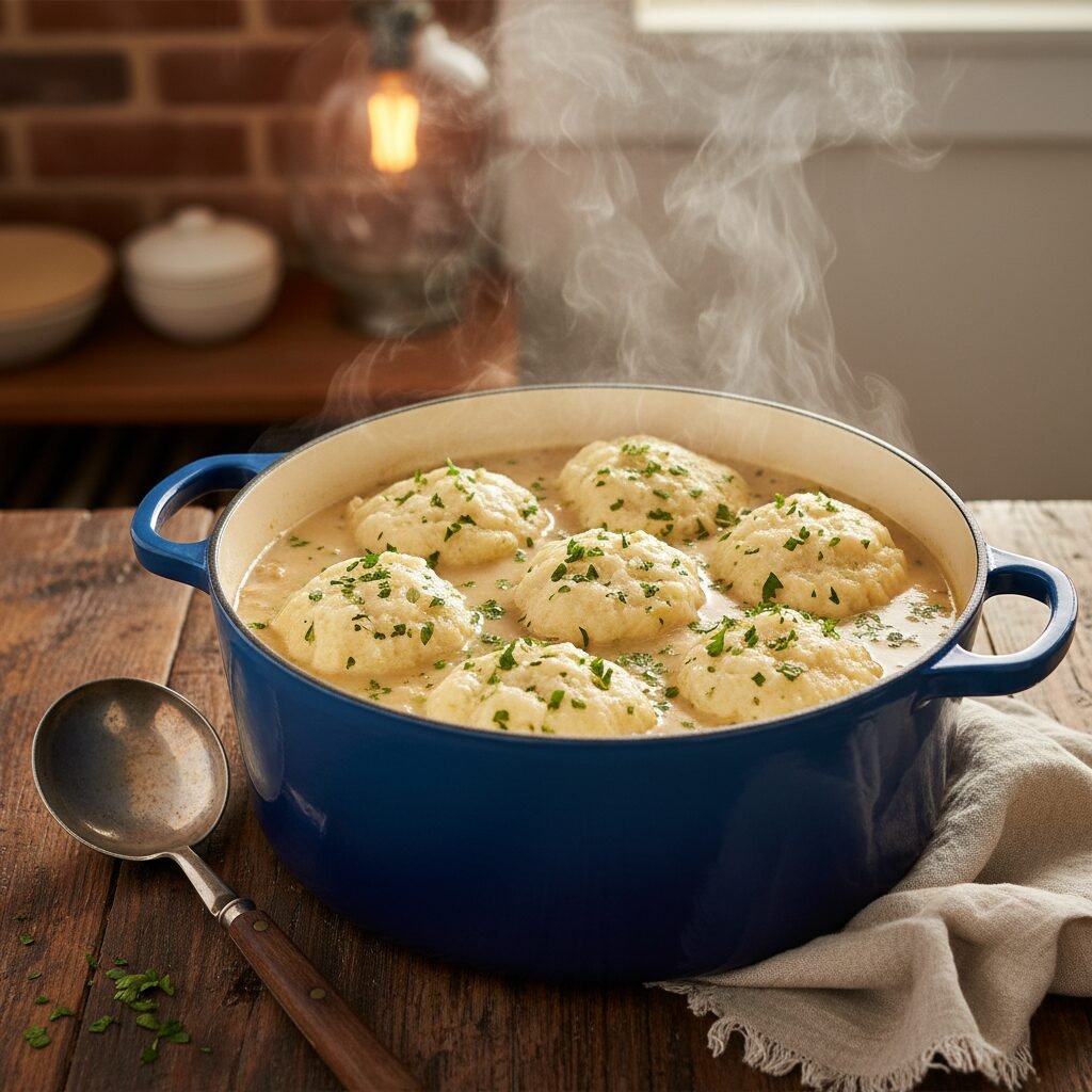 Old-Fashioned Fluffy Drop Dumplings for Chicken Soup