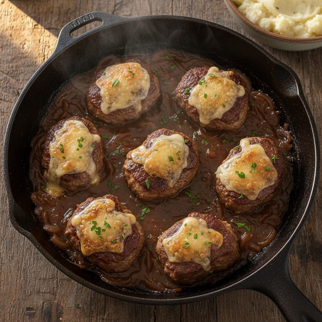 Melt-in-Your-Mouth French Onion Cube Steak and Rich Gravy