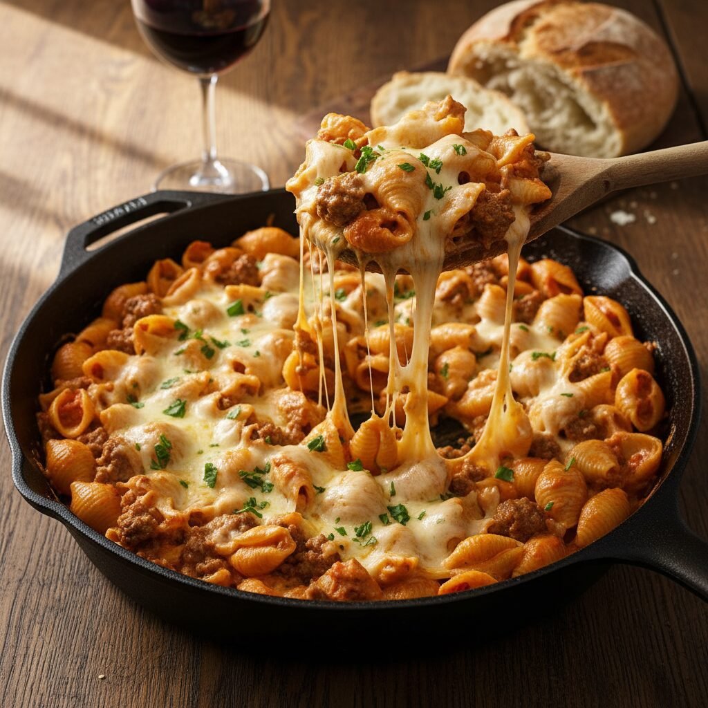 The Ultimate Cheesy Ground Beef Pasta Skillet – The Best of All Ground Beef Dinner Ideas