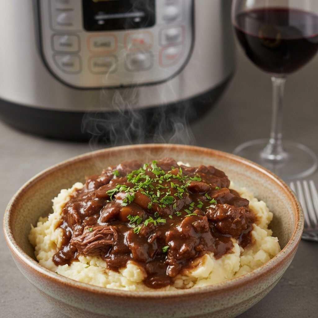 Melt-in-Your-Mouth Instant Pot Beef Tips & Gravy