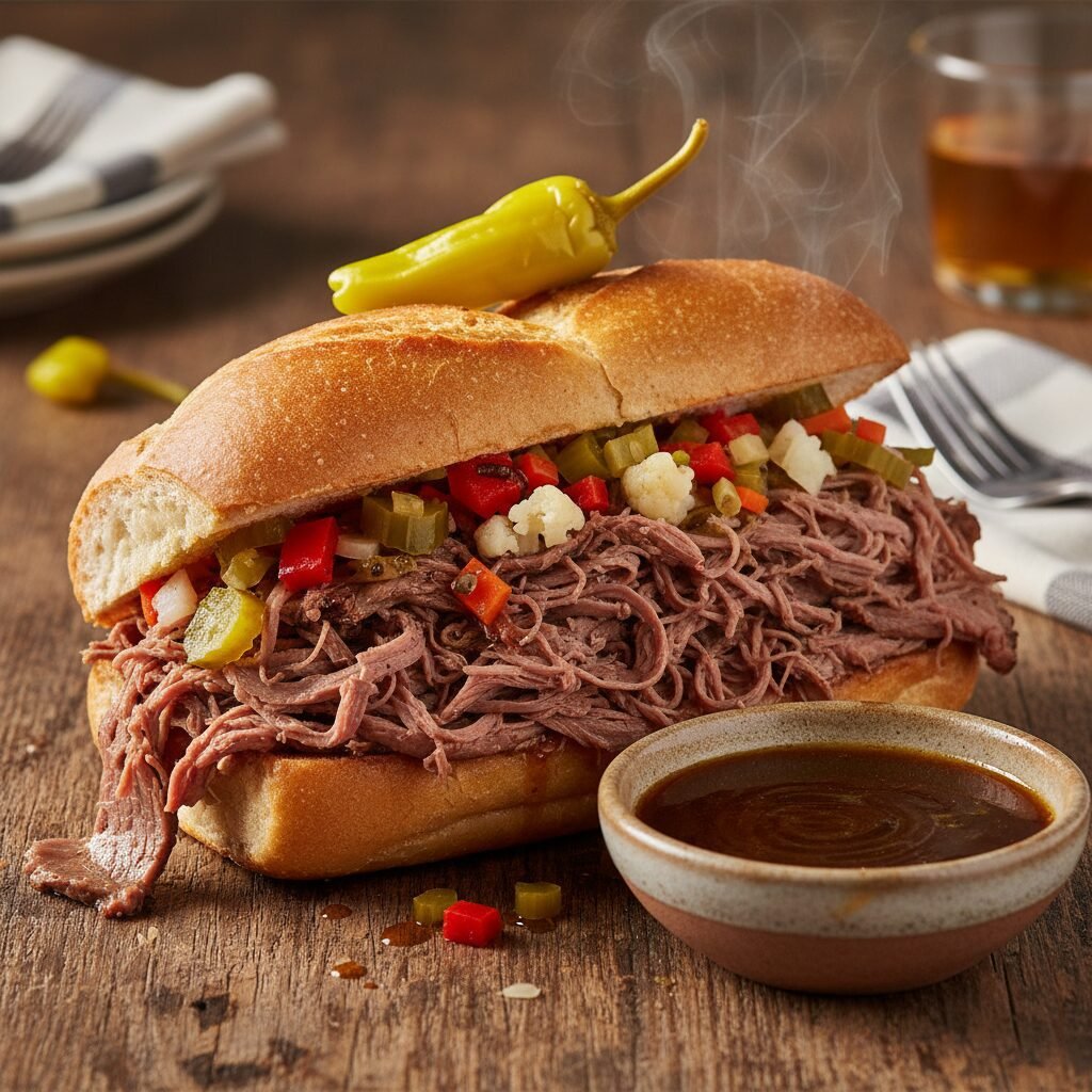The Ultimate Slow Cooker Italian Beef Sandwiches (Chicago Style!)