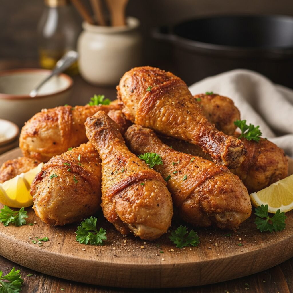 Crispy Lemon Pepper Air Fryer Chicken Drumsticks (30-Minute Dinner!)