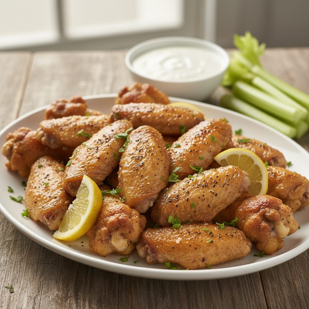 Crispy Baked Lemon Pepper Chicken Wings (Better Than Takeout!)