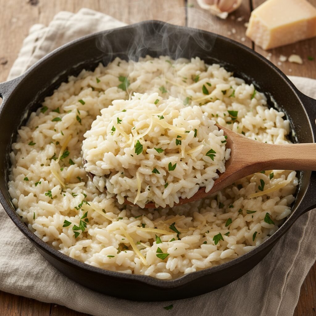 Creamy One-Pot Parmesan Garlic Rice (Better Than Boxed!)