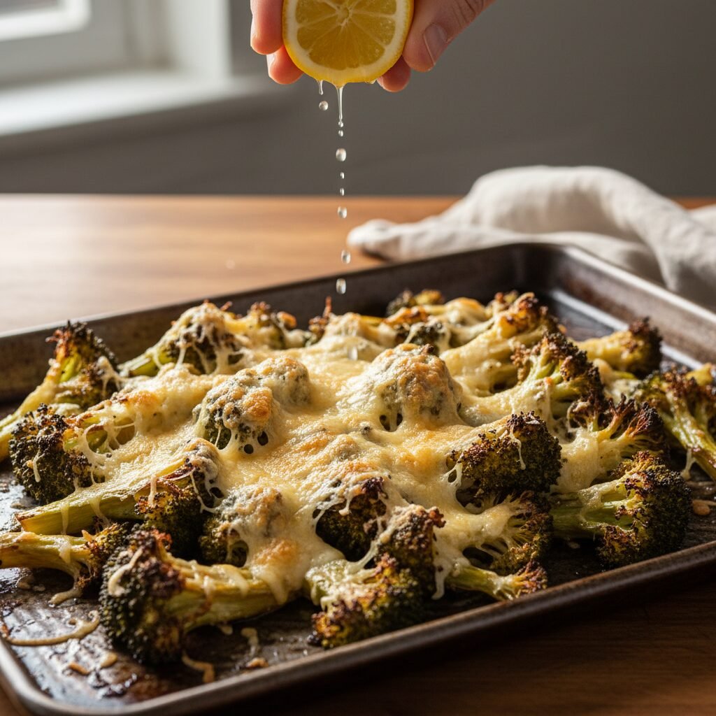 The Best Crispy Parmesan Roasted Broccoli You Will Ever Eat