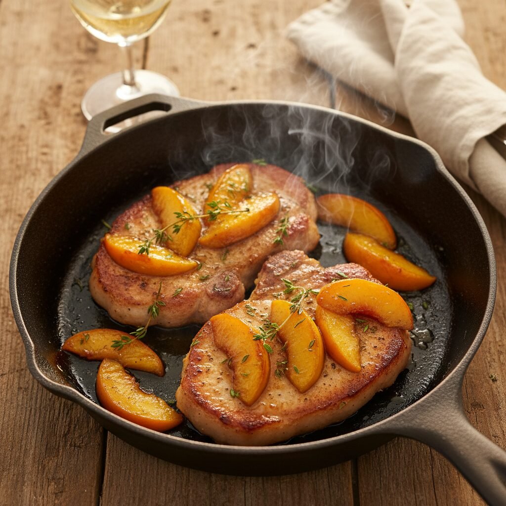 Sticky Sweet & Savory Peach Glazed Pork Chops: A 30-Minute Skillet Dinner