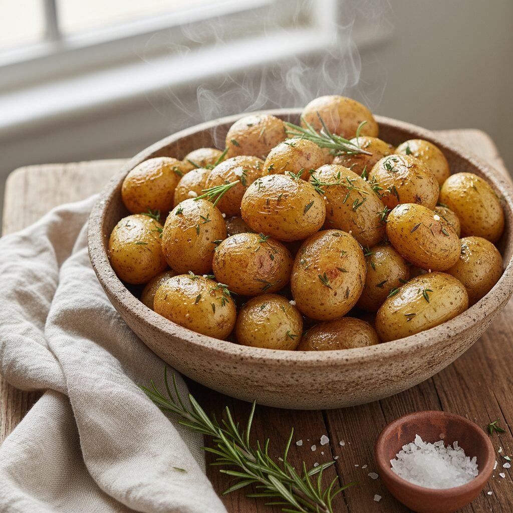 The Ultimate Crispy Garlic Herb Roasted Baby Potatoes