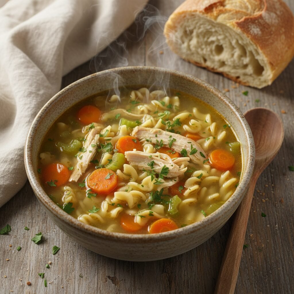 The Ultimate Cozy Rotisserie Chicken Noodle Soup: Ready in 20 Minutes!