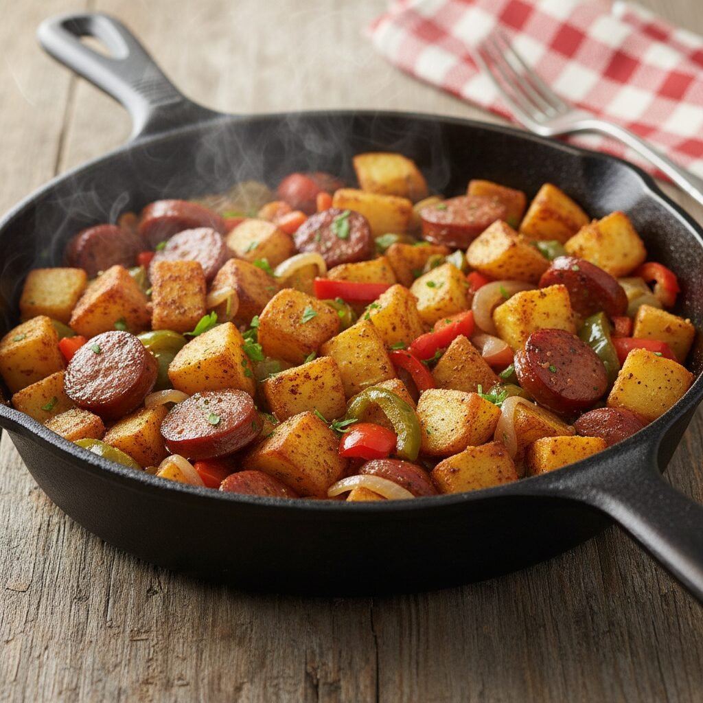 The Ultimate One-Pan Sausage and Potatoes Skillet: A Weeknight Savior