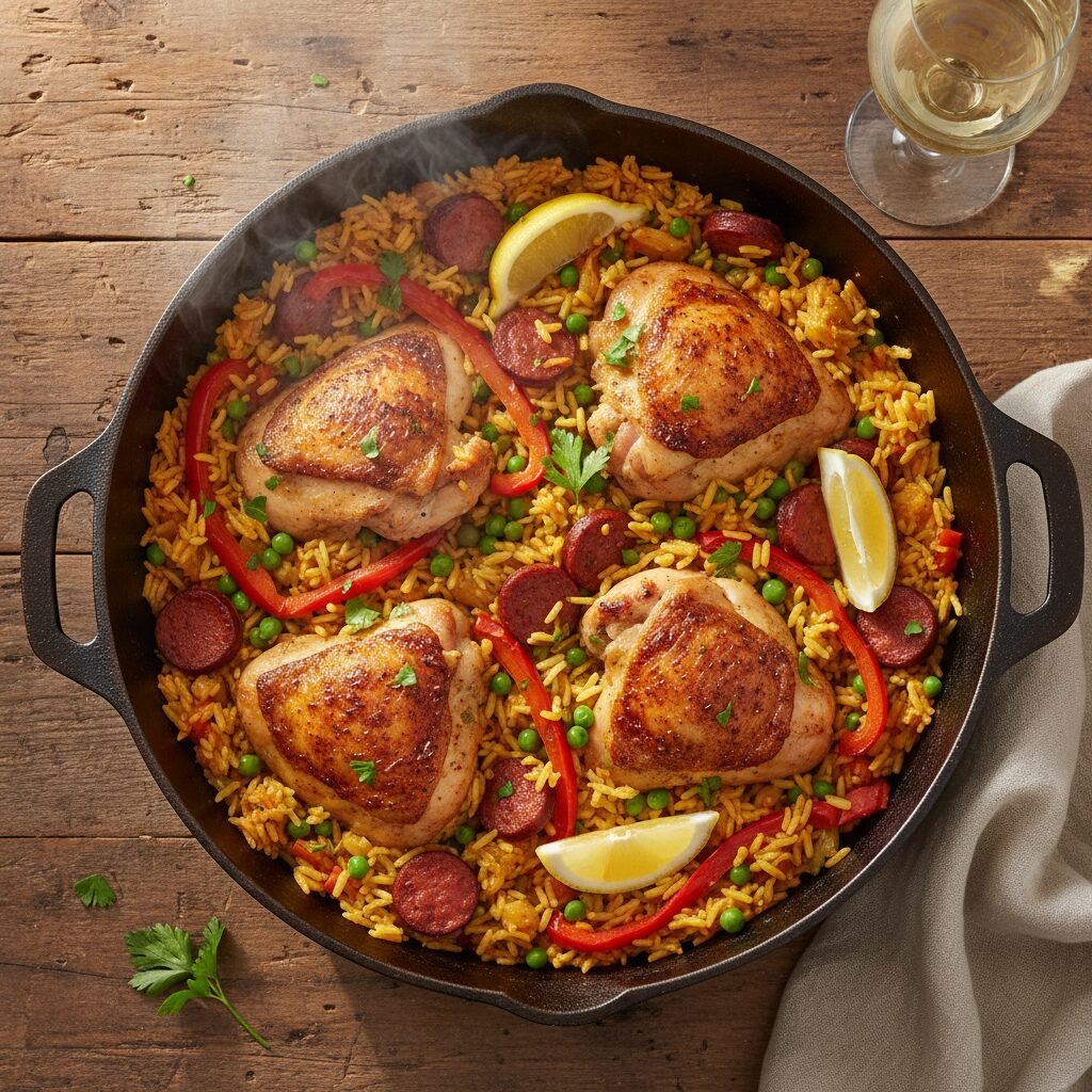 Easy One-Pot Spanish Chicken and Rice (Arroz con Pollo)