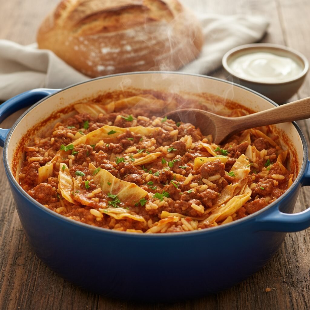 Easy One-Pot Unstuffed Cabbage Rolls (30 Minute Meal)